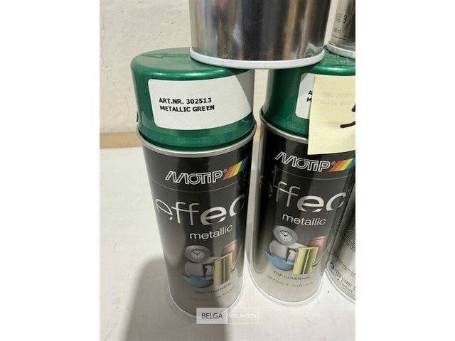 5x motip metallic green 400ml (houdbaar tot 2034) - afbeelding 3 van  3
