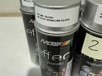 5x motip metallic sparkling silver 400ml (houdbaar tot 2034) - afbeelding 3 van  3