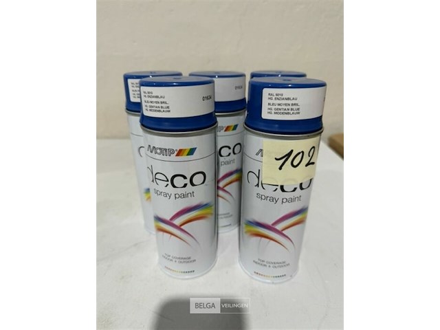 5x motip middenblauw ral5010 400ml (houdbaar tot 2034) - afbeelding 1 van  3