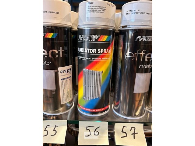 5x motip radiatorlak lichtgrijs ral 7035 400ml (houdbaar tot 2034) - afbeelding 1 van  2