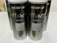 5x motip radiatorspray lichtgrijs high gloss 400ml (houdbaar tot 2034) - afbeelding 2 van  3