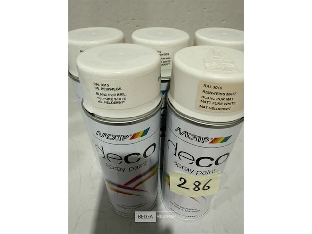 5x motip ral 9010 helderwit 400ml houdbaar tot2034 - afbeelding 3 van  3