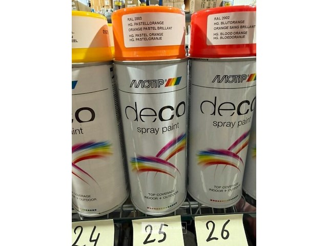 5x motip spray paint pasteloranje ral2003 400ml (houdbaar tot 2034) - afbeelding 1 van  2