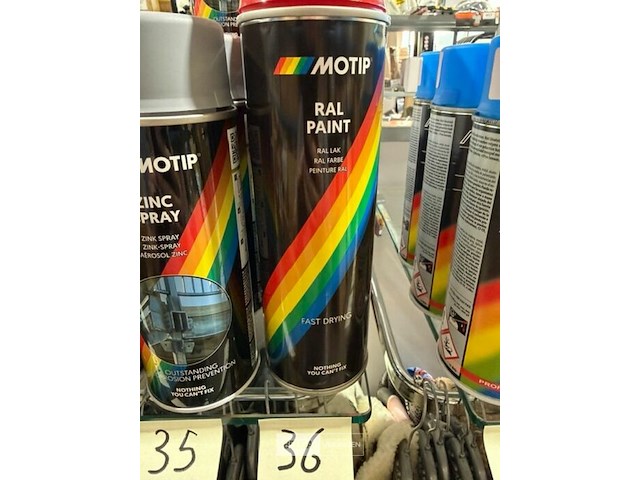 5x motip vuurrode lak ral3000 500ml (houdbaar tot 2034) - afbeelding 2 van  3