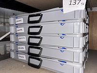 5x opbergkoffers - afbeelding 1 van  2