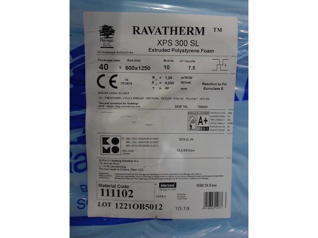 5x pallet isolatie ravatherm - afbeelding 3 van  3