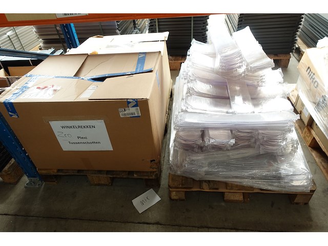 5x pallet pvc onderdelen voor winkelrekken gondella - afbeelding 1 van  9