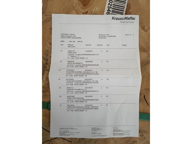 5x pallet spare parts kraussmaffei - afbeelding 21 van  25