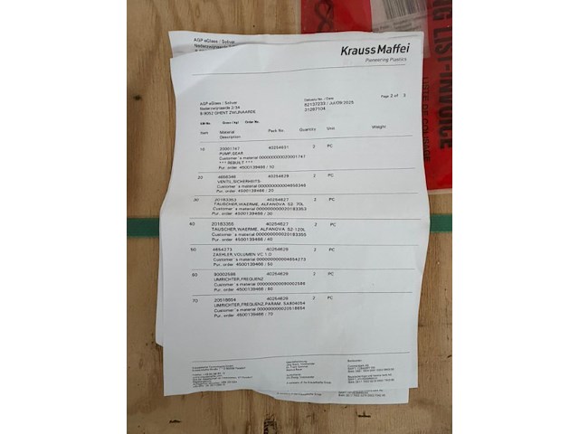 5x pallet spare parts kraussmaffei - afbeelding 24 van  25
