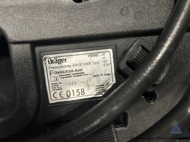 5x persluchtademtoestel dräger pss90d. werking niet gekend. - afbeelding 2 van  3