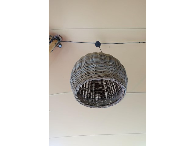 5x plafondlamp rotan - afbeelding 2 van  4
