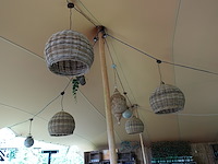 5x plafondlamp rotan - afbeelding 3 van  4