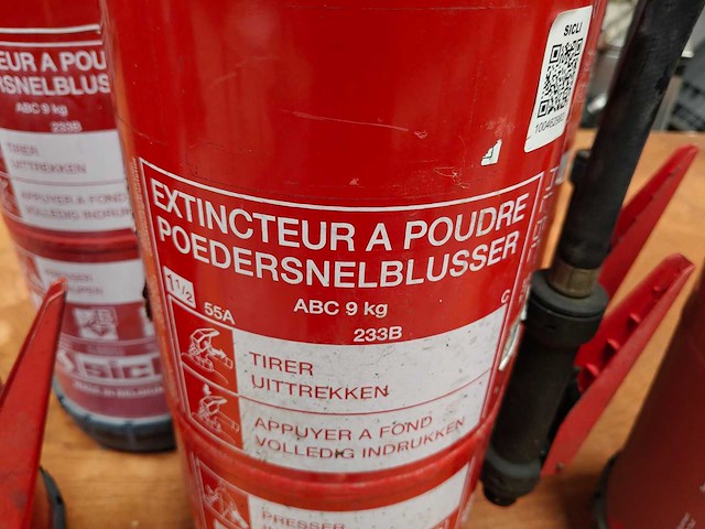 5x poedersnelblusser - 9kg - sicli - afbeelding 2 van  6