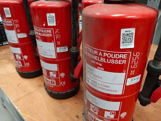 5x poedersnelblusser - 9kg - sicli - afbeelding 6 van  6