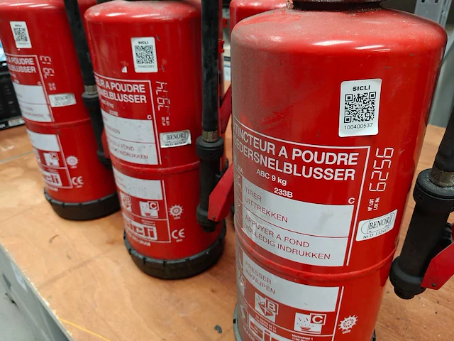 5x poedersnelblusser - 9kg - sicli - afbeelding 6 van  6