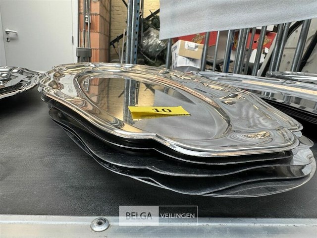 5x rvs schotels l60 cm - afbeelding 1 van  2