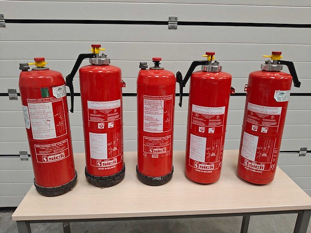 5x sicli - poedersnelblusser 12kg - - afbeelding 1 van  6