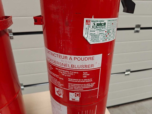 5x sicli - poedersnelblusser 12kg - - afbeelding 2 van  6