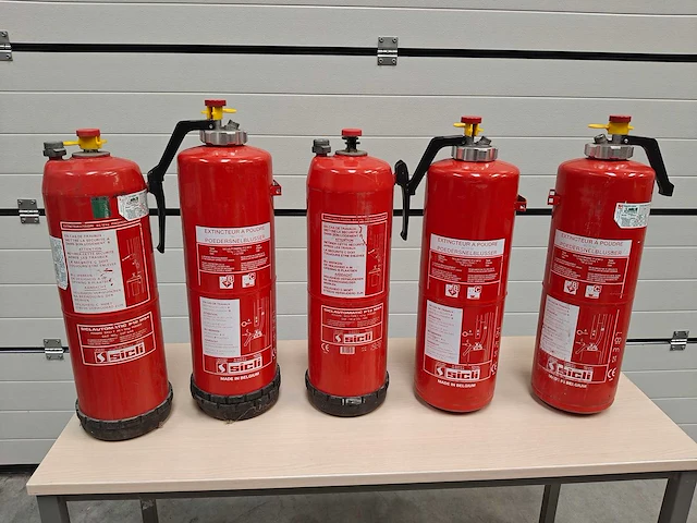 5x sicli - poedersnelblusser 12kg - - afbeelding 1 van  6