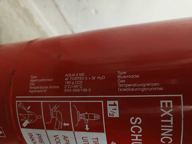 (5x) sicli schuimblusser- aqua 9m5 - fire extinguisher - afbeelding 9 van  9