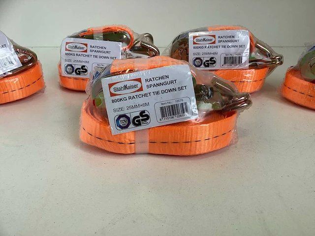 (5x) stahlkaiser spanband / ratelset - 800kg - 25mmx6m - afbeelding 3 van  4