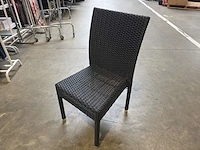 (5x) stapelbare rieten terrasstoelen