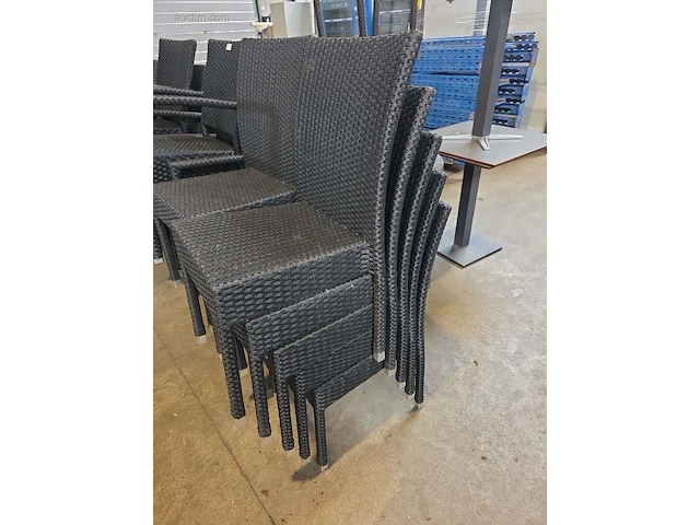 (5x) stapelbare rieten terrasstoelen - afbeelding 4 van  4