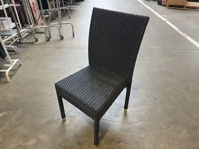 (5x) stapelbare rieten terrasstoelen - afbeelding 1 van  4