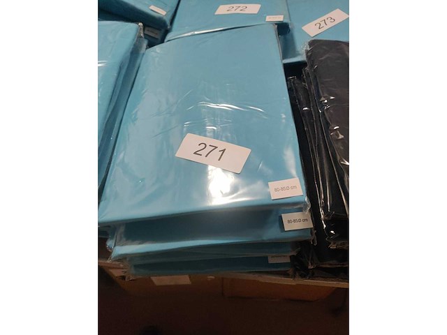 5x turquoise stretchcover + topcover voor statafel diam.80-85cm. nieuw (5x) - afbeelding 2 van  2