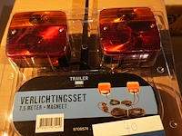 5x verlichtingsset aanhangwagen 7,5 m met magneet (nieuw)