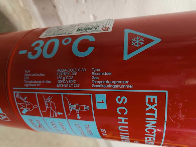 5x vorstvrije schuimbrandblusser - sicli aqua-cold 9-30 - gekeurd 2024 - afbeelding 3 van  9