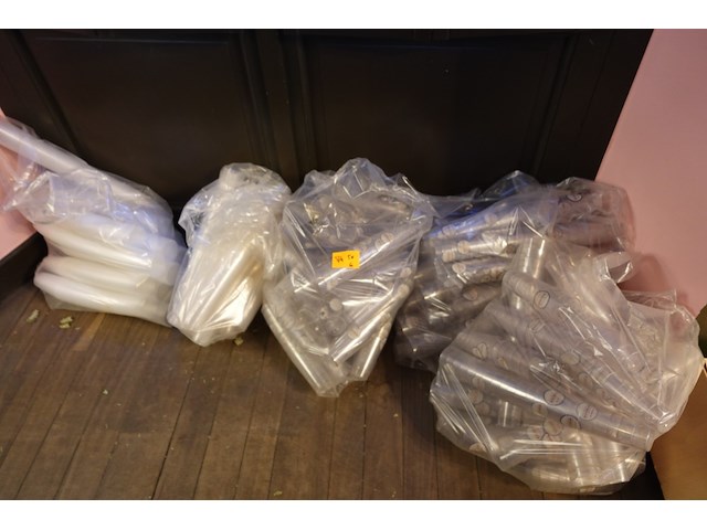 5x zak plastic bekers - afbeelding 1 van  2