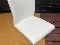 5x zitting barstoel wit lederlook - afbeelding 1 van  1