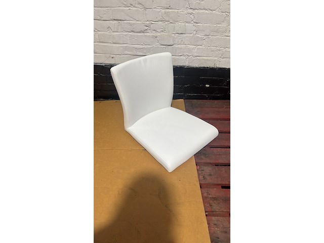 5x zitting barstoel wit lederlook - afbeelding 1 van  1