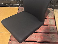 5x zitting barstoel zwart lederlook - afbeelding 1 van  1