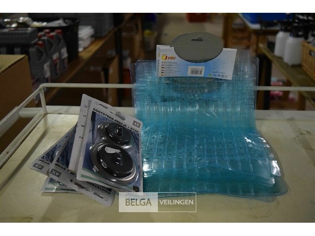 5x2st gootsteenzeefjes, 8 gootsteenmatjes - afbeelding 1 van  3