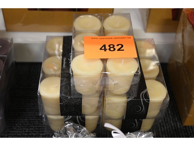 5x6 kleine kaarsjes crèmekleurig - afbeelding 1 van  1