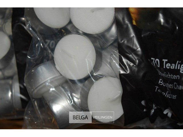 5x70st spaas theelichtkaarsen ±6 branduren - afbeelding 2 van  2