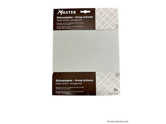 5xschuurpapier korrel 240 - afbeelding 1 van  1