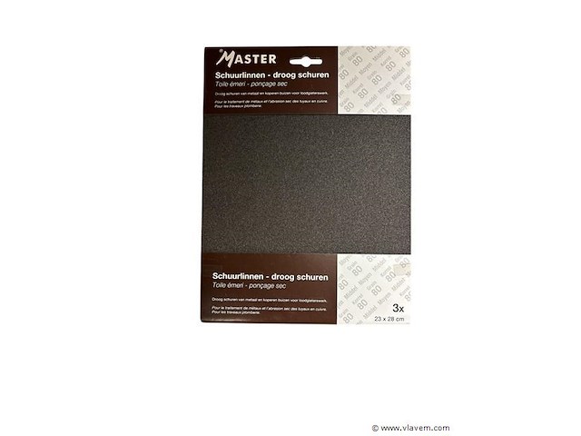 5xschuurpapier korrel 80 - afbeelding 1 van  1