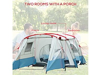 6-8 personen tunneltent, kampeertent met kamer - afbeelding 5 van  7