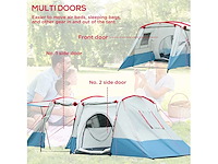 6-8 personen tunneltent, kampeertent met kamer - afbeelding 6 van  7