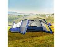 6-8 persoons kampeertent familie-tent met 2 ramen luifel