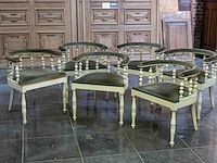 6 antieke engelse kapiteinstoelen - afbeelding 4 van  4