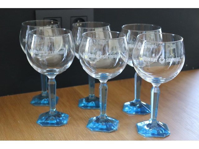 6 ballon bombay sapphire gin tonic coctailglazen - afbeelding 1 van  4