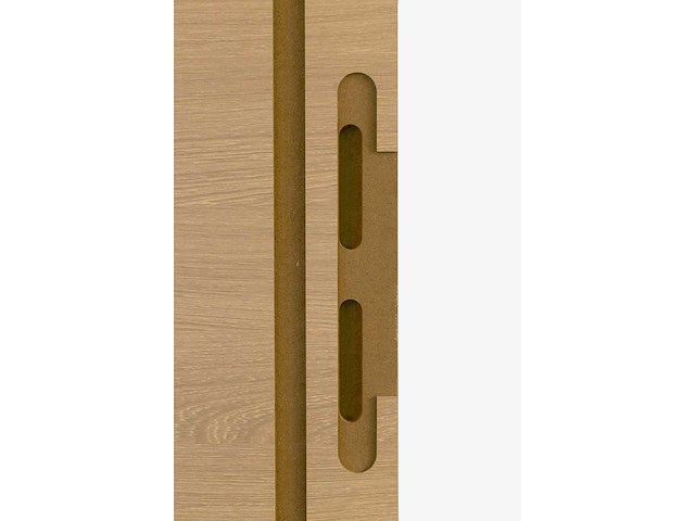 6 binnendeuren – melamine afwerking eik beige – volledige deursets - afbeelding 2 van  10