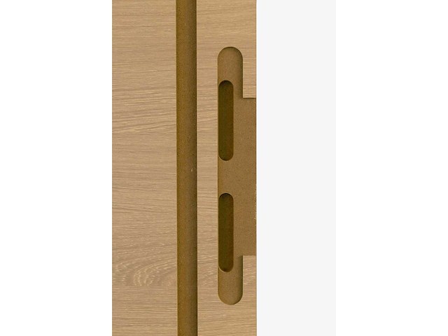 6 binnendeuren – melamine afwerking eik beige – volledige deursets - afbeelding 2 van  8