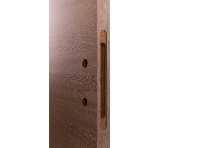 6 binnendeuren – melamine afwerking eik beige – volledige deursets - afbeelding 4 van  8