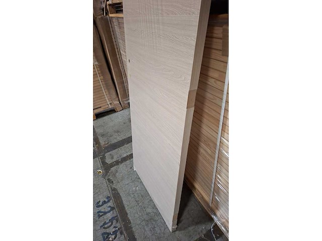 6 binnendeuren – melamine afwerking eik beige – volledige deursets - afbeelding 5 van  6