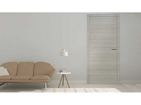 6 deuren - volledige set - afgewerkte folie eik wit - onzichtbare scharnieren